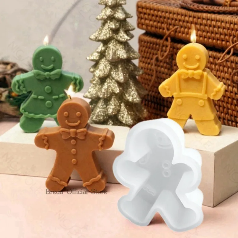 Soap Making Things - 3D Smile Gingerbread Man Silicone Candle