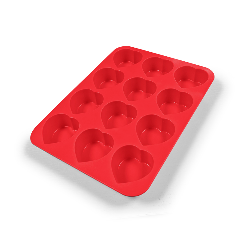 Soap Making Utensils - Silicone Heart Molds for Chocolate Muffin