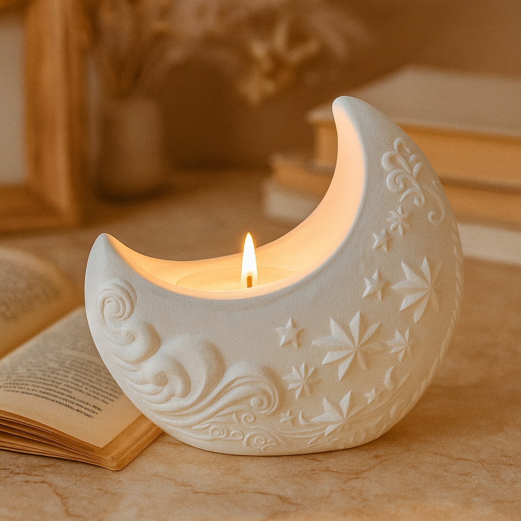 Soap Making Process - 3d Relief Moon Gypsum Resin Mold