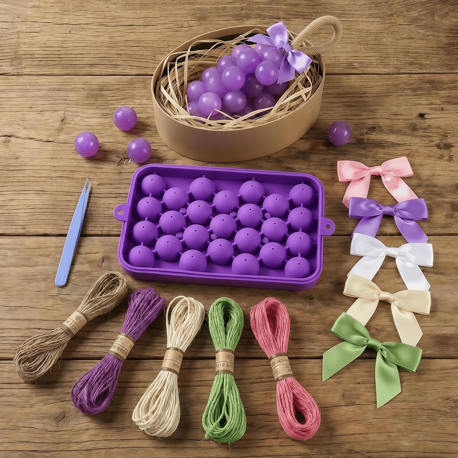 Soap Making Game - Grapes Soap Mold Easy-Release Food-Grade Silicone
