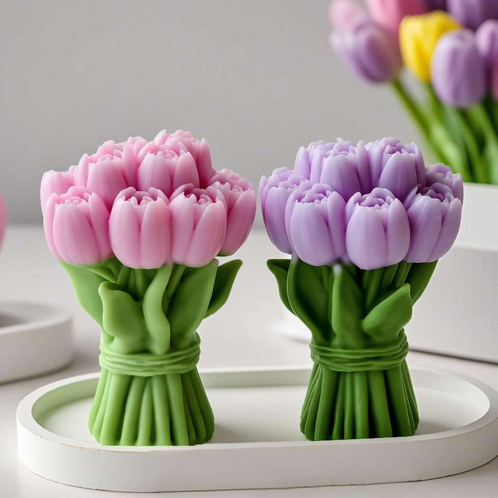Soap Making Things - Valentine's Day Gift Tulip Bouquet Silicone
