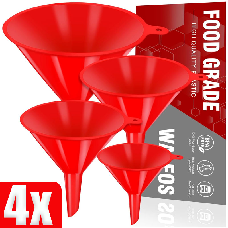 Soap Making Jug - 4pcs Car Plastic Funnels Refueling Funnels