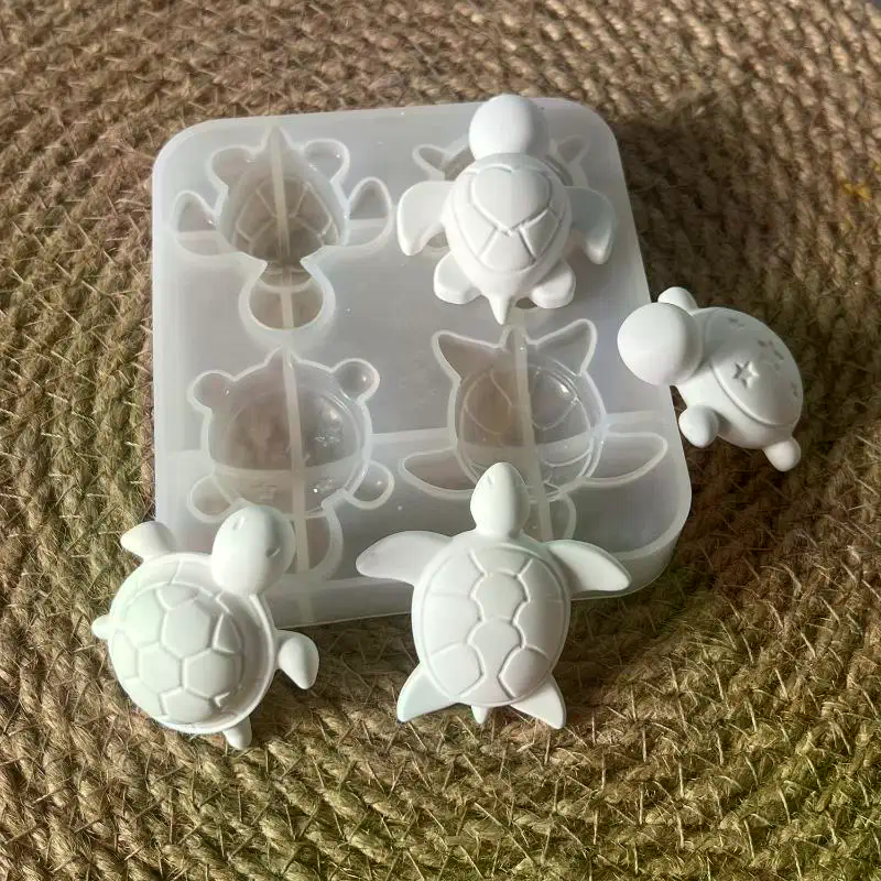 Soap Making Name - Four Turtles Plaster Silicone Molds DIY