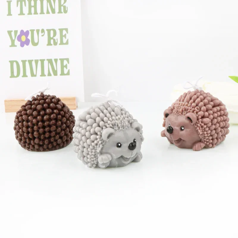 Soap Making Gel - 2026-3D Cute Hedgehog Silicone Candle Mold