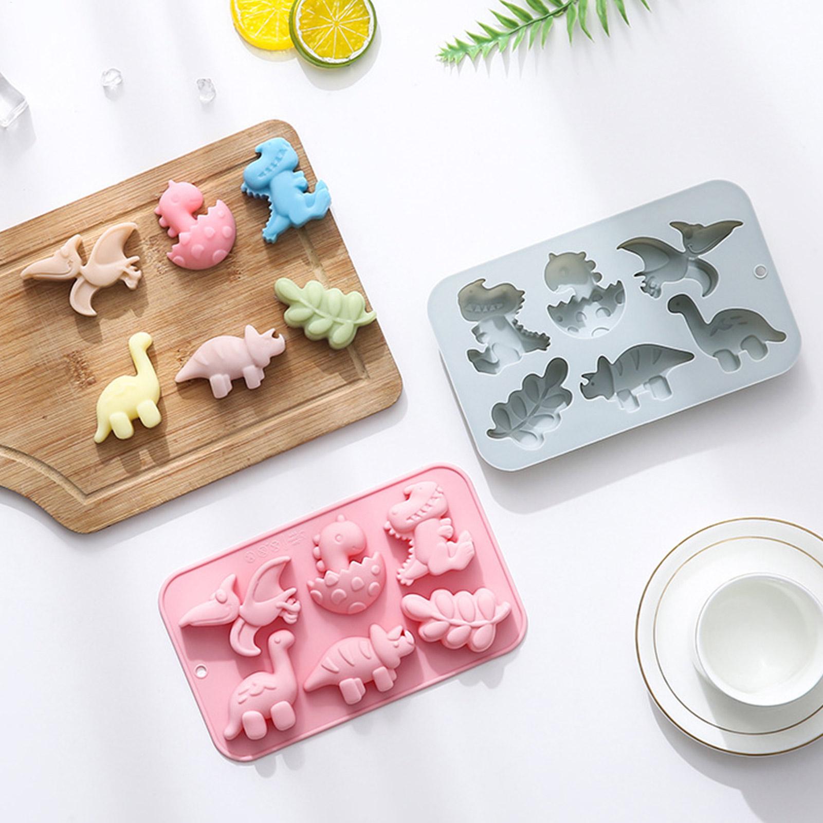Soap Making Name - Silicone 6 Cavities Dinosaur Jello Molds