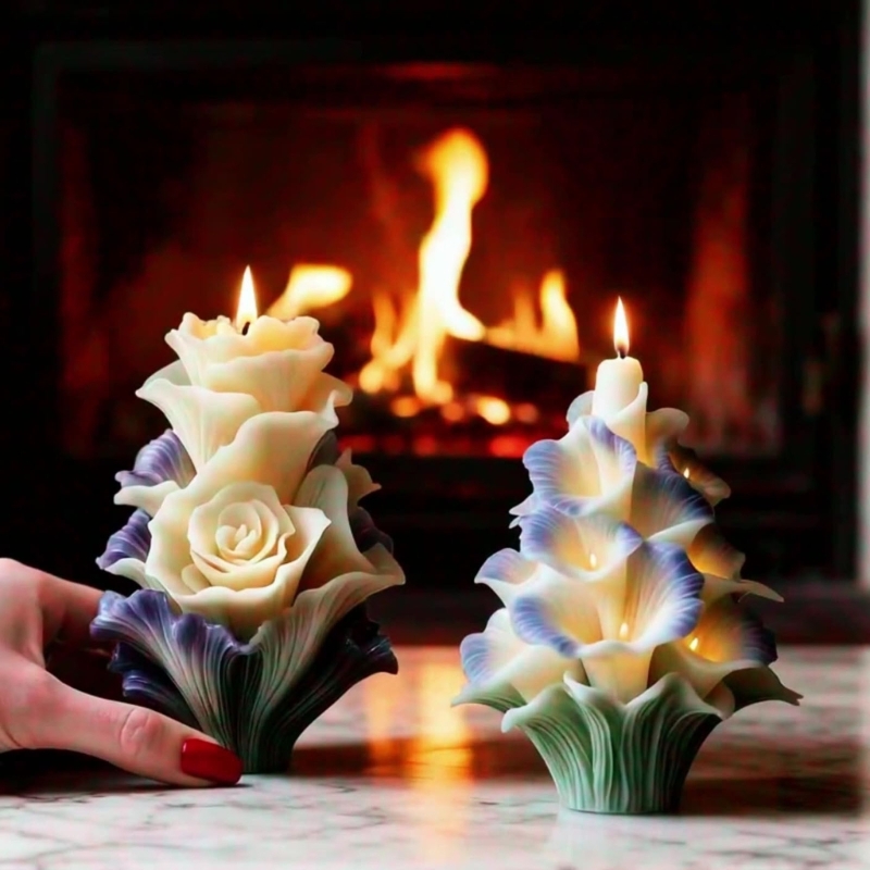 Soap Making Process - Reusable Flower Silicone Mold Soap Making