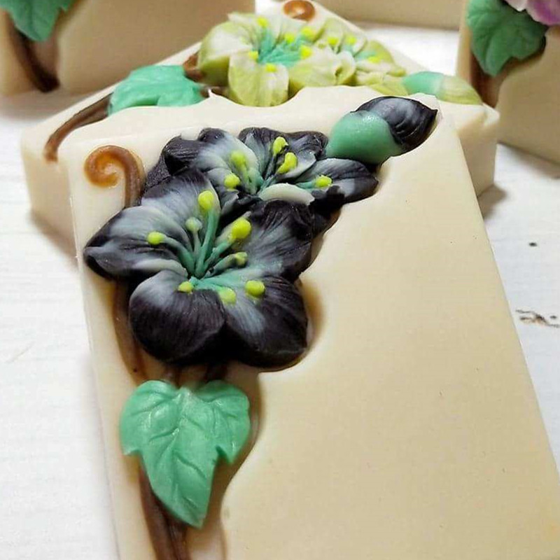 Pretty Floral Soap Mold Rectan - Soap Making Process บทวิจารณ์และราคา
