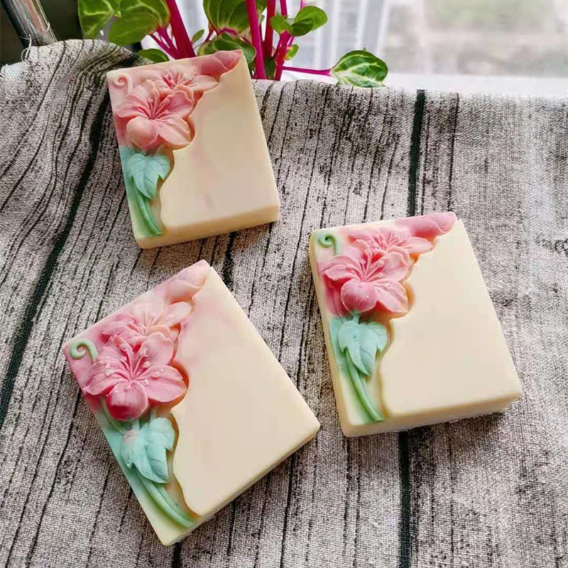 Pretty Floral Soap Mold Rectan - Soap Making Process บทวิจารณ์และราคา