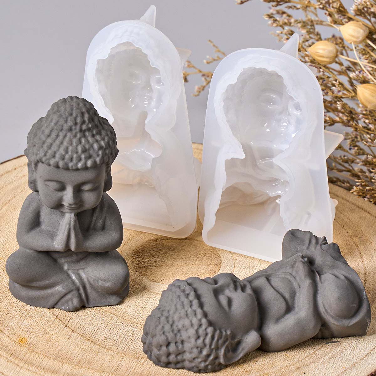 3D Buddha Silicone Candle Mold - Soap Making Process บทวิจารณ์และราคา
