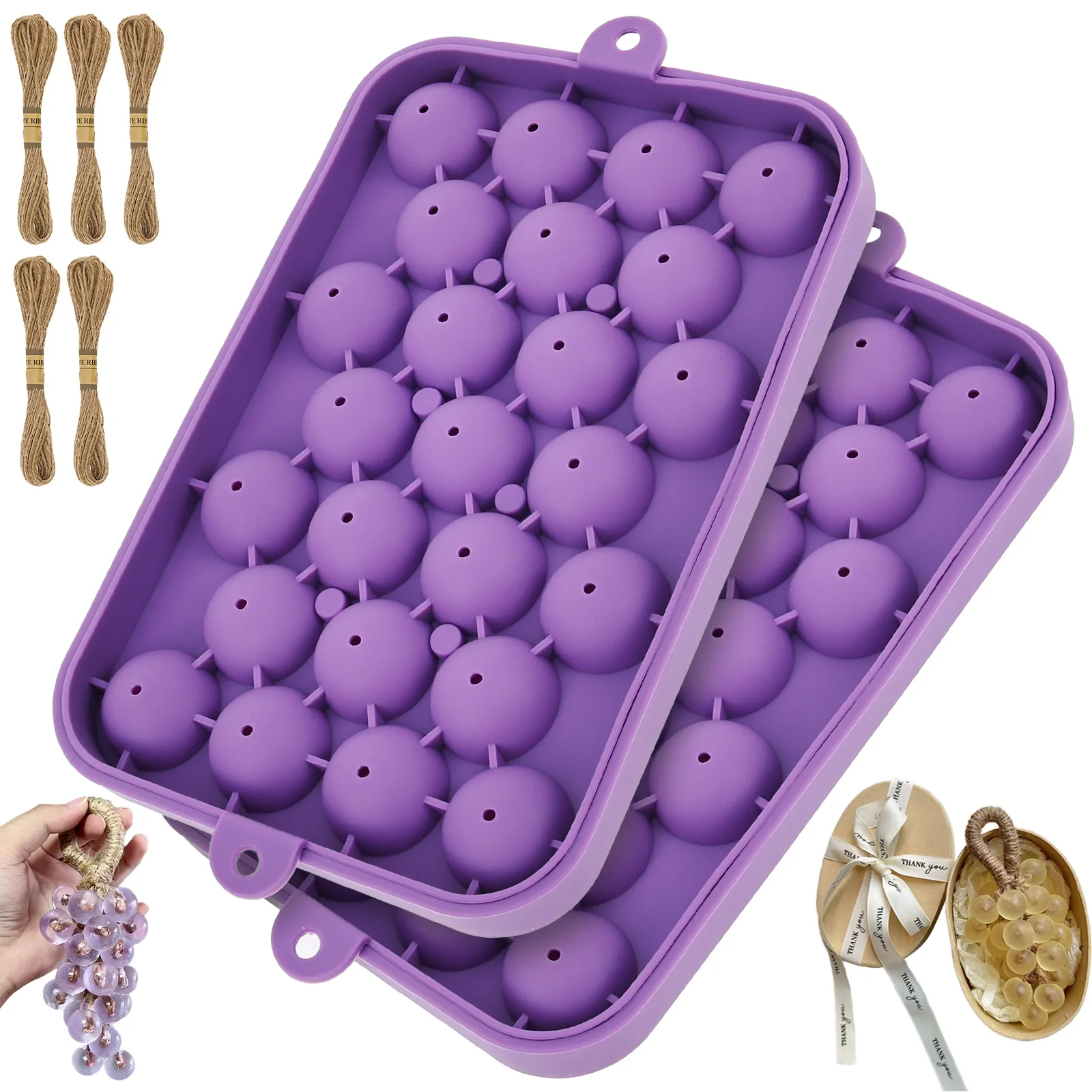 2 Pcs Grape Ball Handmade Soap - Soap Making Diy Kit บทวิจารณ์และราคา