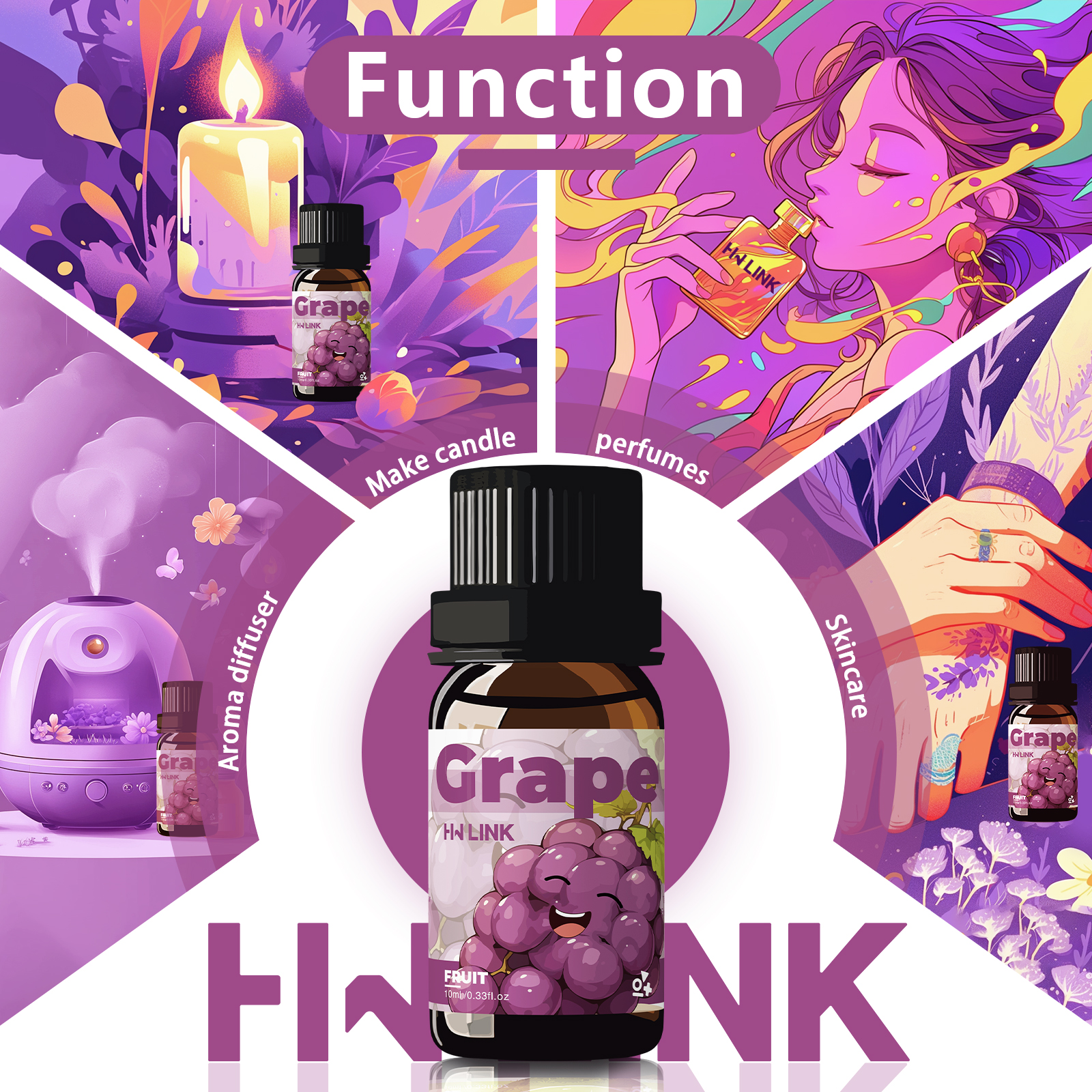 Grape Essential Oil 10ml Perfu - Soap Making Fragrance Oil บทวิจารณ์และราคา