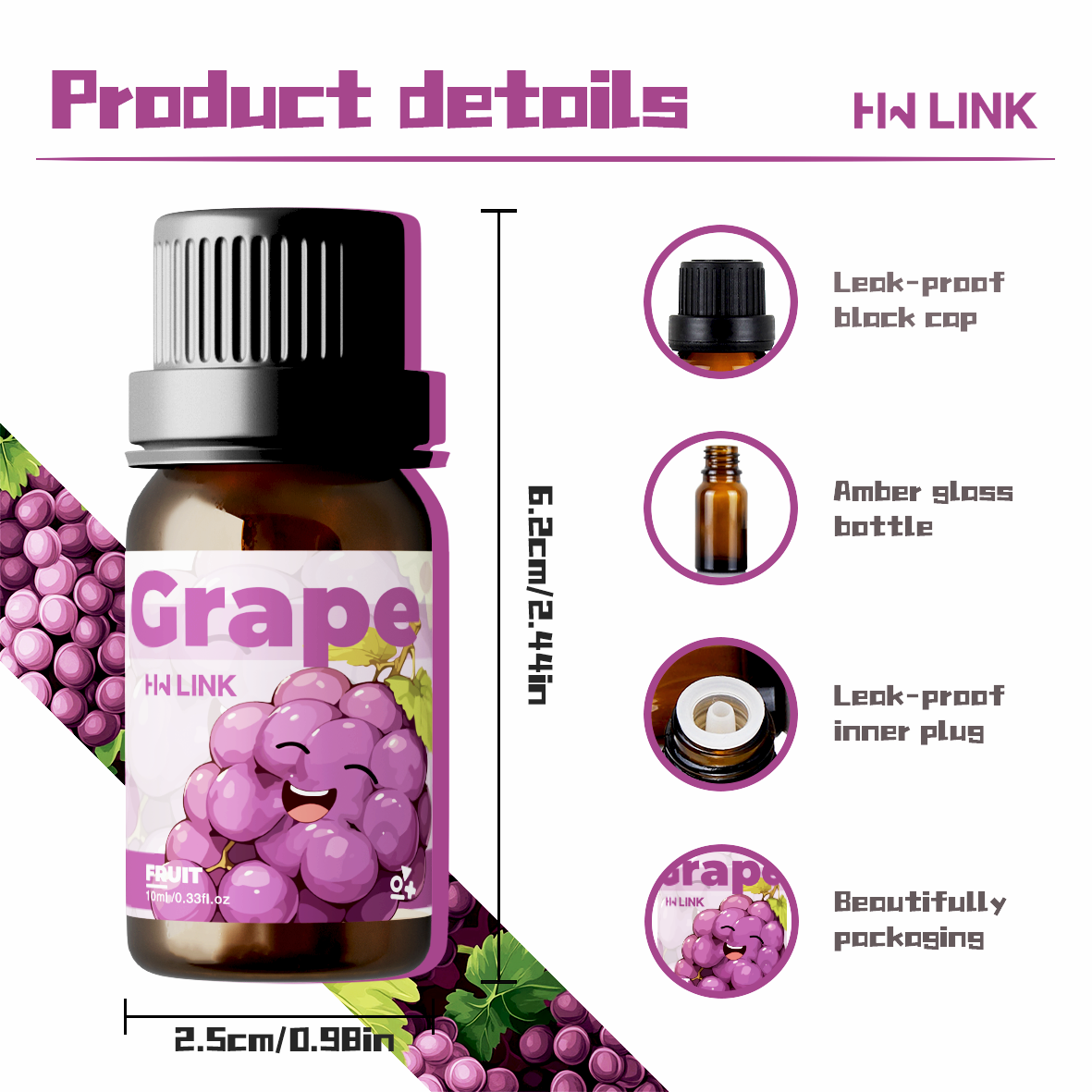 Grape Essential Oil 10ml Perfu - Soap Making Fragrance Oil บทวิจารณ์และราคา