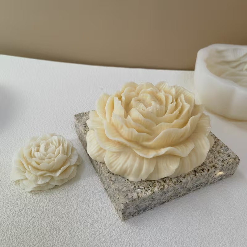 Large Peony Lotus Candle Mold  - Soap Making Gel บทวิจารณ์และราคา