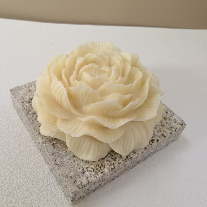 Large Peony Lotus Candle Mold  - Soap Making Gel บทวิจารณ์และราคา