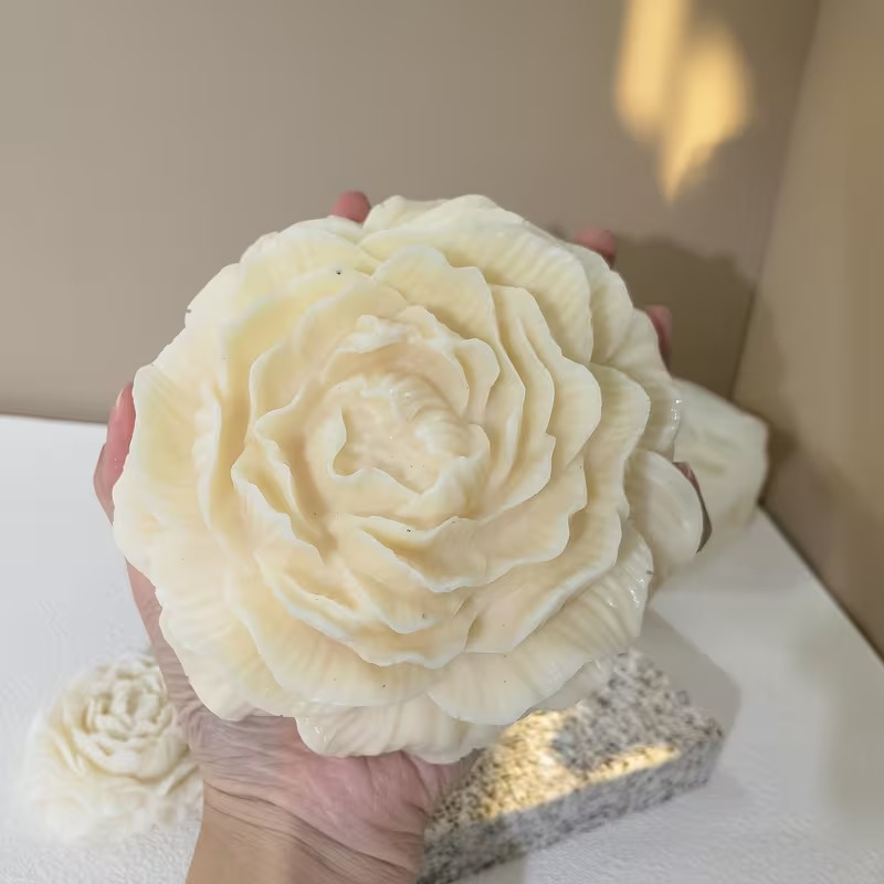 Large Peony Lotus Candle Mold  - Soap Making Gel บทวิจารณ์และราคา
