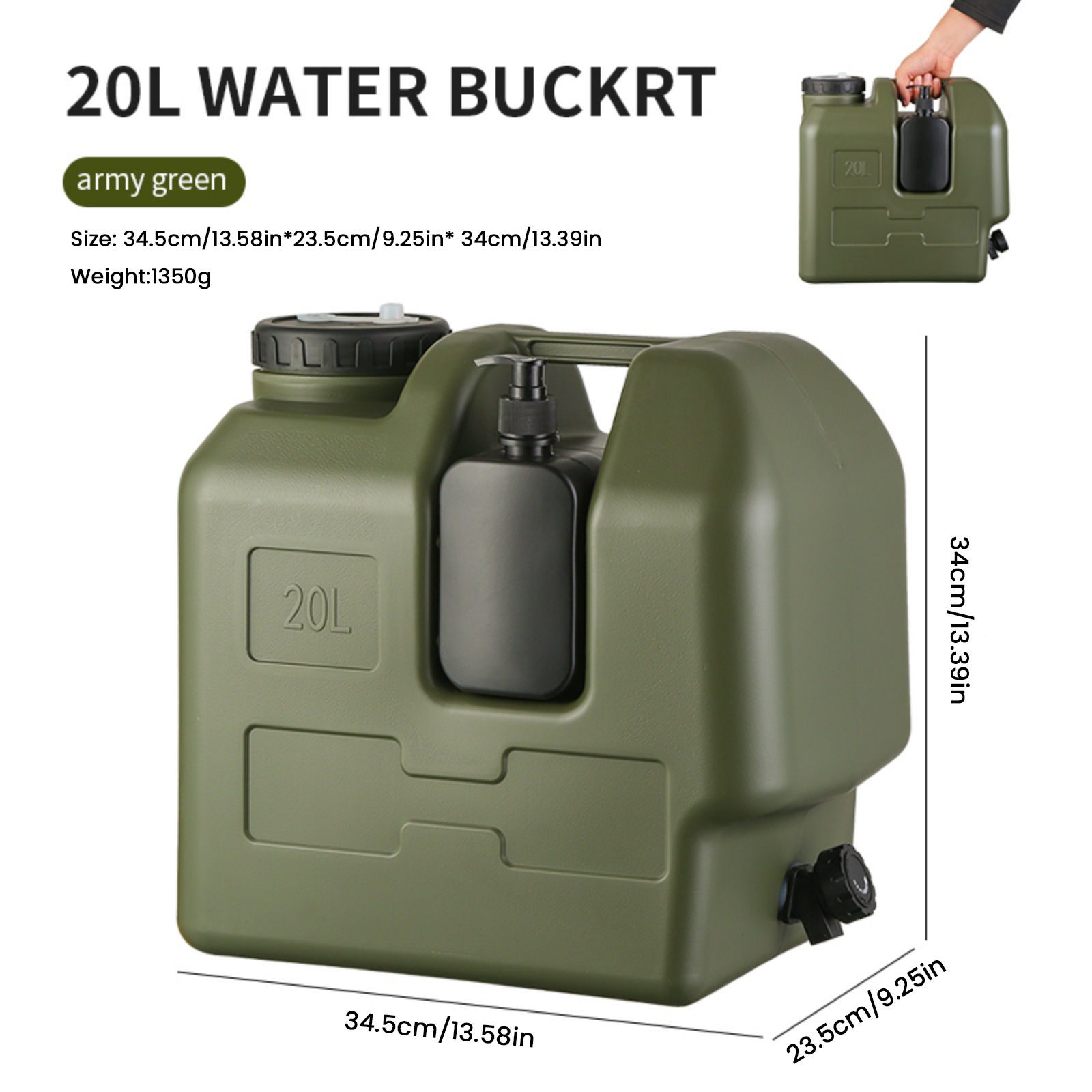 15/20L Portable Camping Water  - Soap Making Jug บทวิจารณ์และราคา