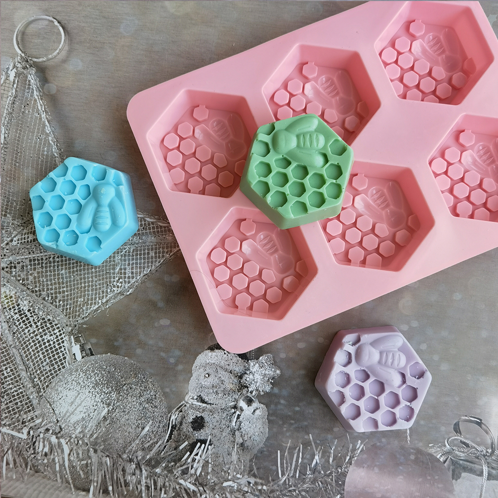 Silicone Hexagonal Bee Soap Mo - Soap Making Game บทวิจารณ์และราคา