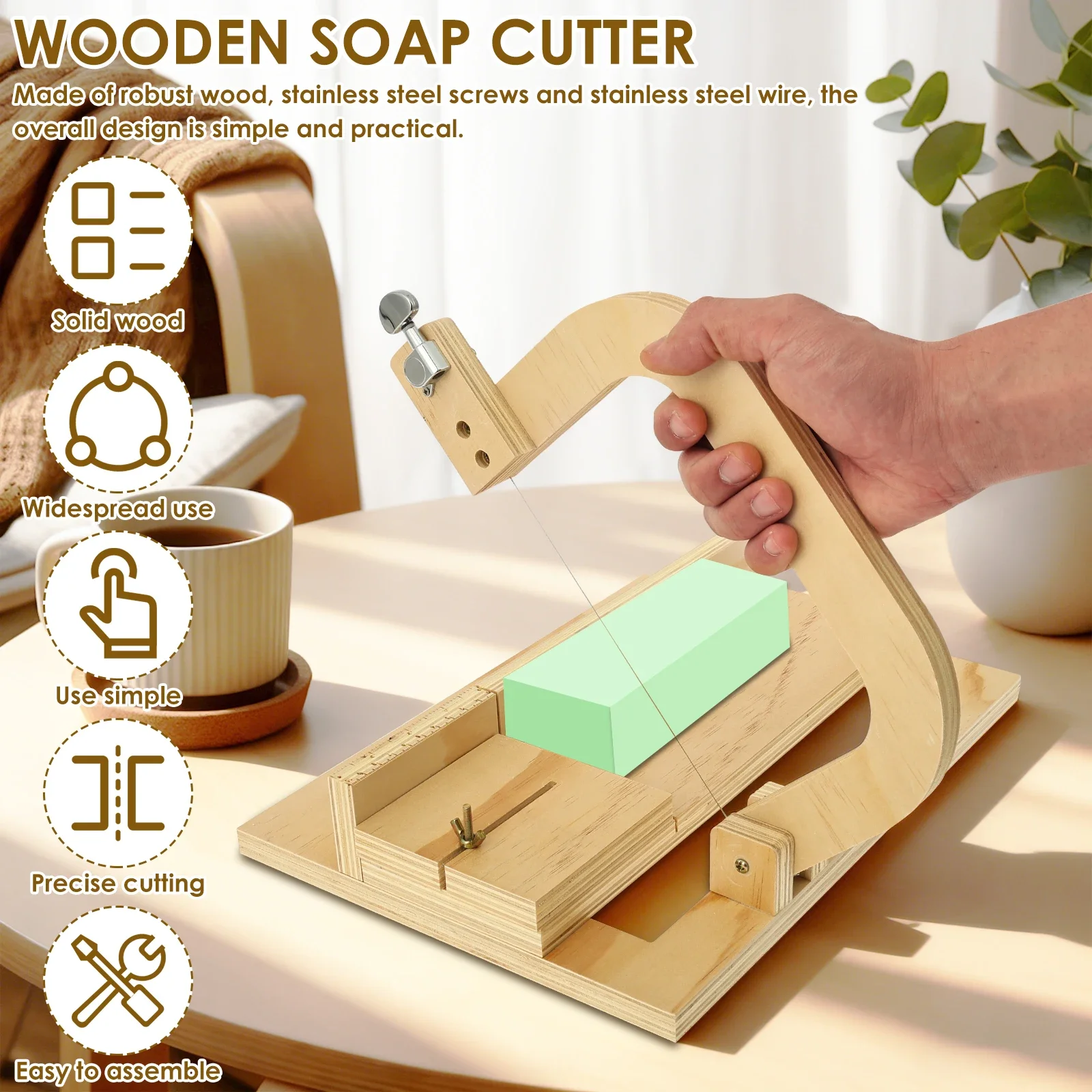 Wooden Soap Cutter Professiona - Soap Cutter Wire บทวิจารณ์และราคา
