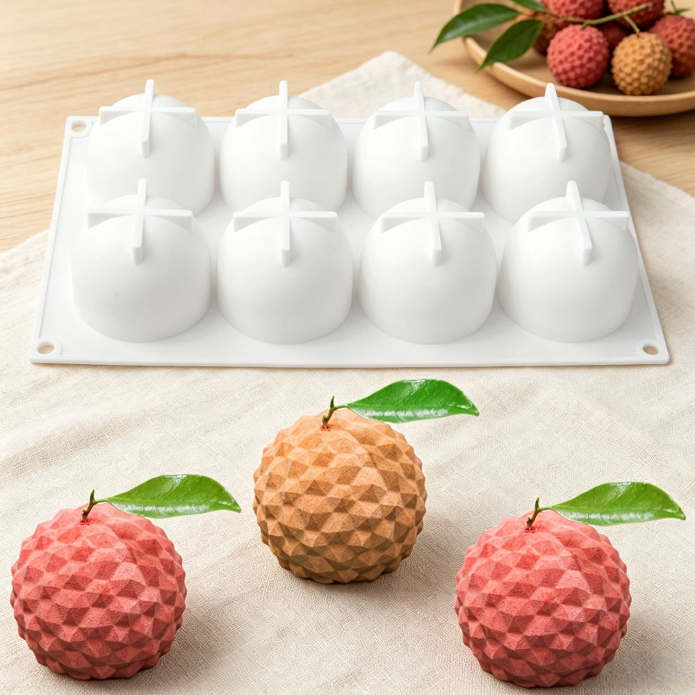 8‑Cavity Lychee Silicone Mold  - Soap Making Name บทวิจารณ์และราคา