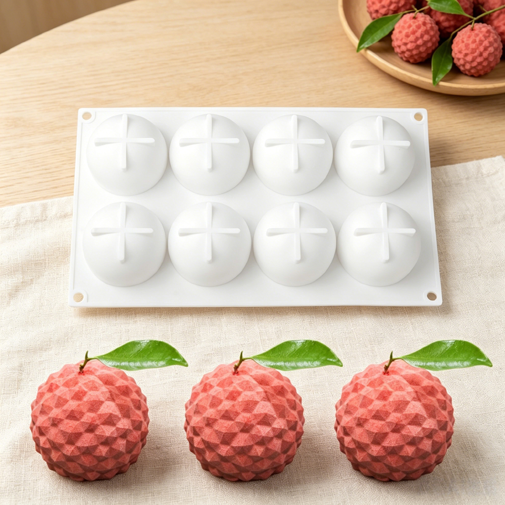 8‑Cavity Lychee Silicone Mold  - Soap Making Name บทวิจารณ์และราคา