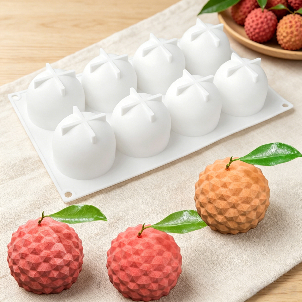 8‑Cavity Lychee Silicone Mold  - Soap Making Name บทวิจารณ์และราคา
