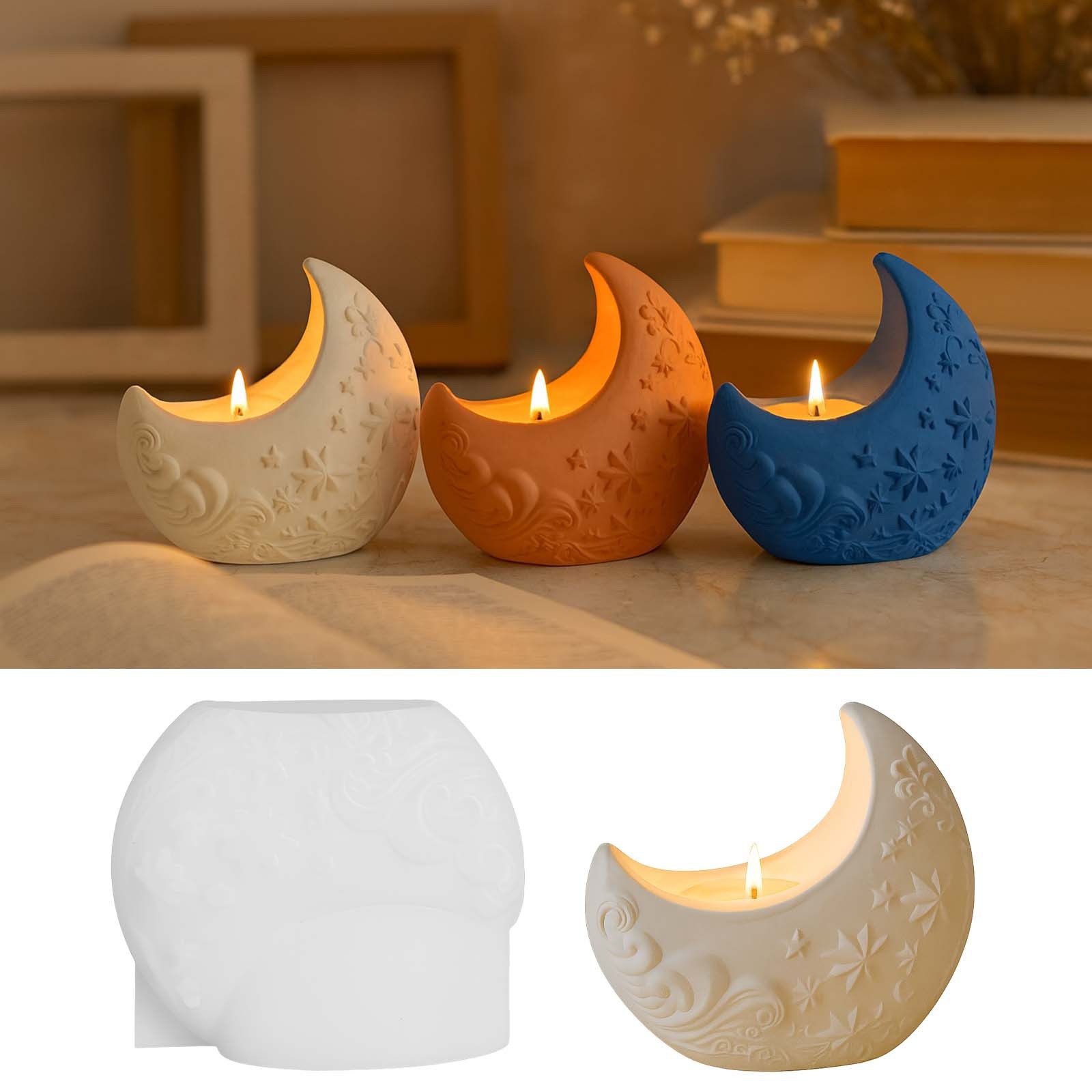 3d Relief Moon Gypsum Resin Mo - Soap Making Process บทวิจารณ์และราคา