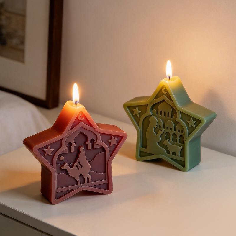 mosque candle mold soft star m - Soap Making Gel บทวิจารณ์และราคา