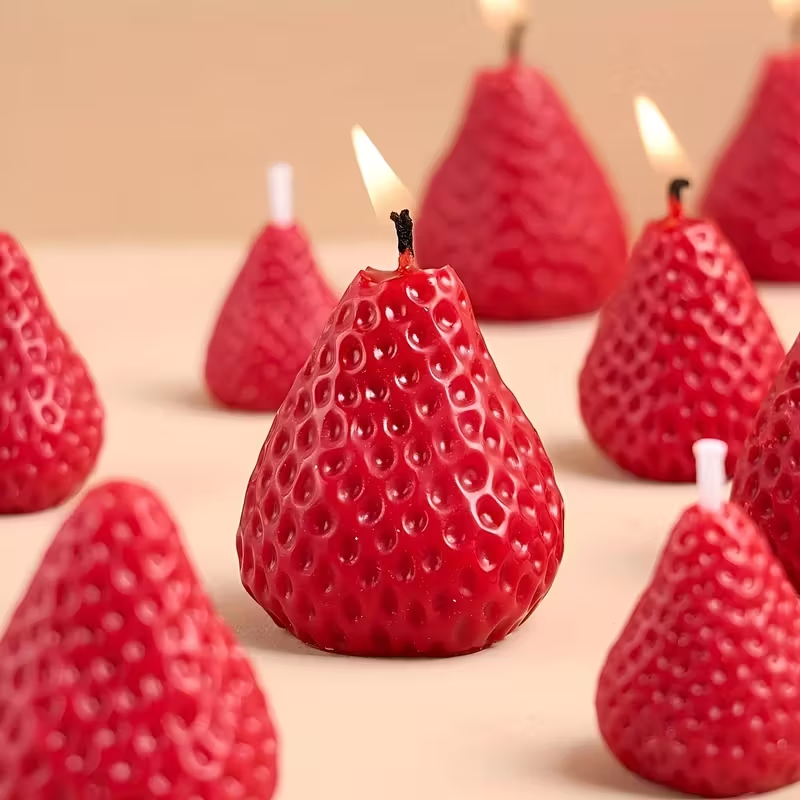 Strawberry Silicone Candle Mol - Soap Making Name บทวิจารณ์และราคา