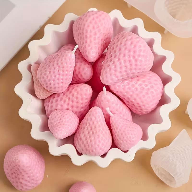 Strawberry Silicone Candle Mol - Soap Making Name บทวิจารณ์และราคา