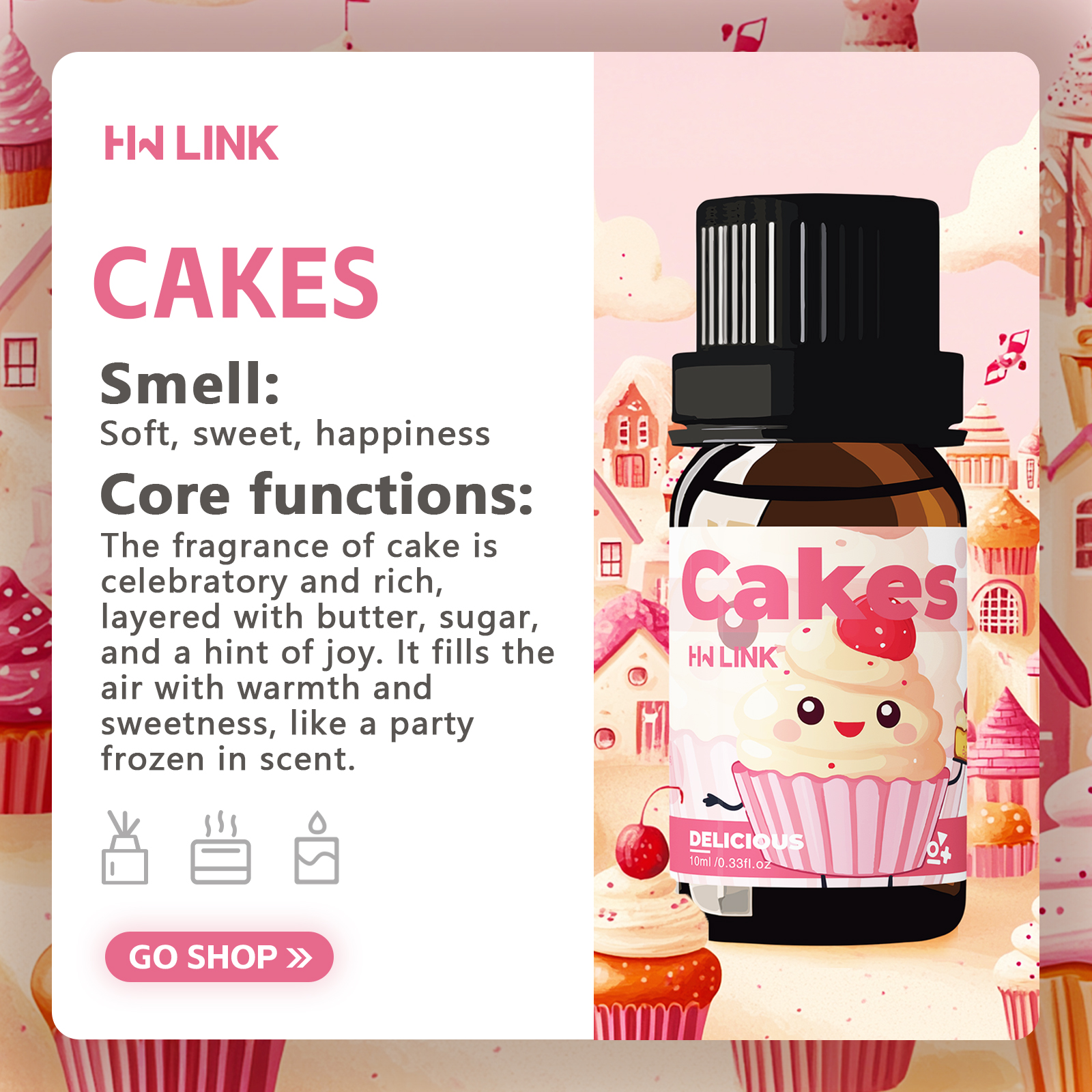 10ml Cakes Essential Oils Perf - Soap Making Fragrance Oil บทวิจารณ์และราคา