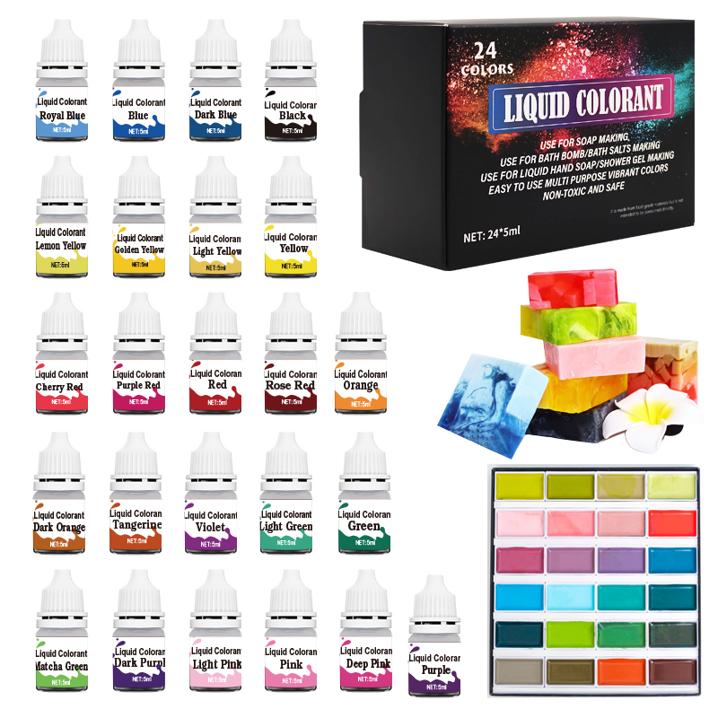 24-color bath ball soap dye –  - Soap Making Book For Beginners บทวิจารณ์และราคา