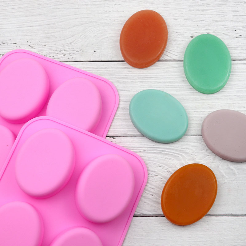 6 Holes Ellipse Soap Mold DIY  - Soap Making Gel บทวิจารณ์และราคา