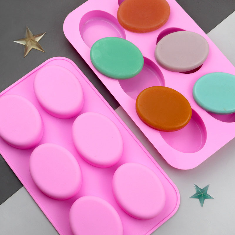 6 Holes Ellipse Soap Mold DIY  - Soap Making Gel บทวิจารณ์และราคา