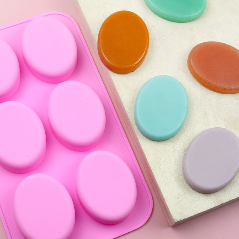 6 Holes Ellipse Soap Mold DIY  - Soap Making Gel บทวิจารณ์และราคา
