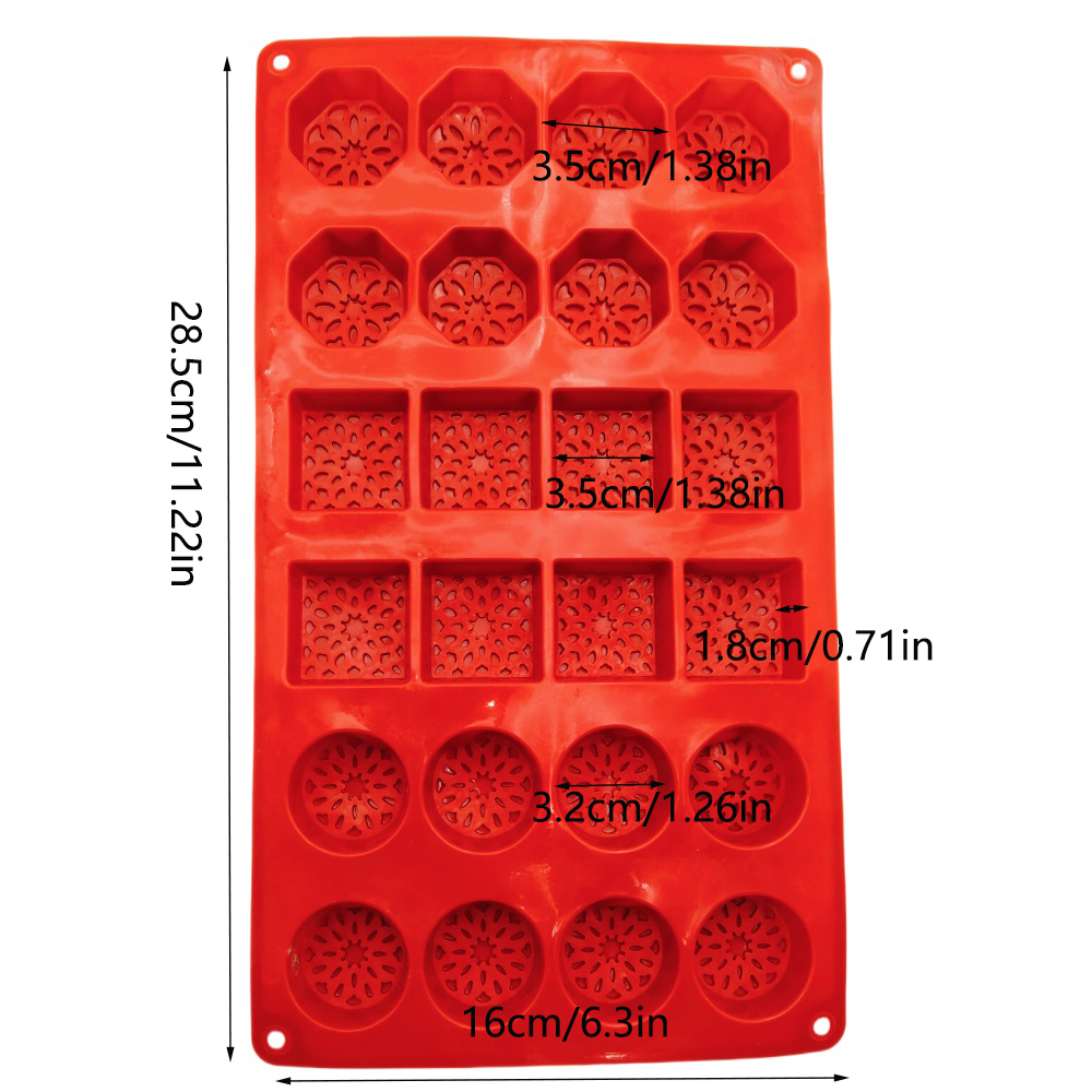 New Arrival 24 Hole Round Squa - Soap Making Utensils บทวิจารณ์และราคา