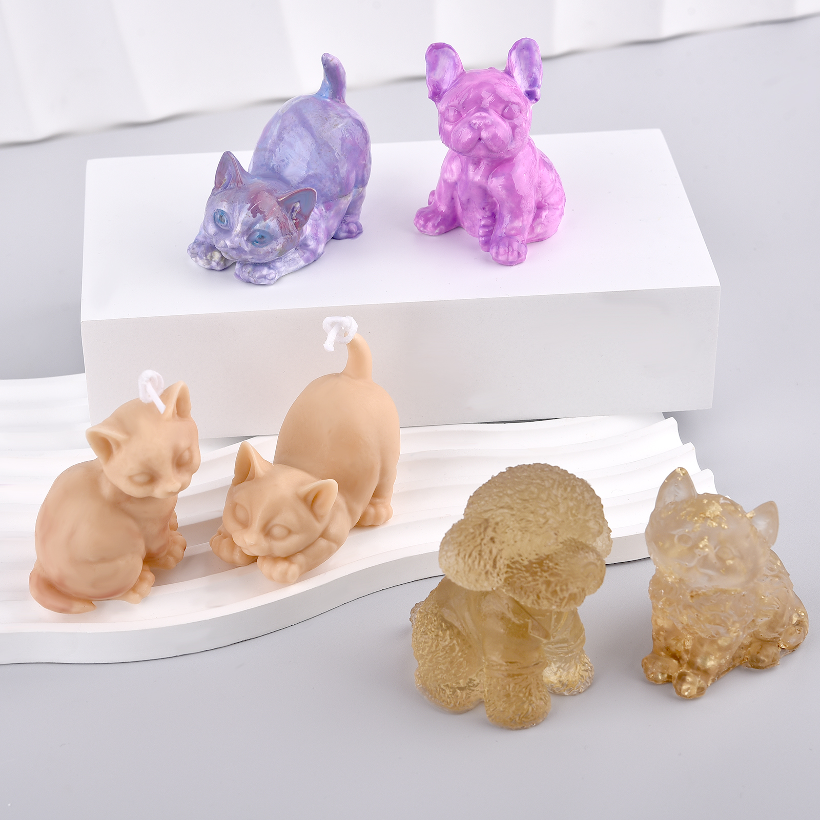 3D Dogs Cats Silicone Mold For - Soap Making Silicone Molds บทวิจารณ์และราคา