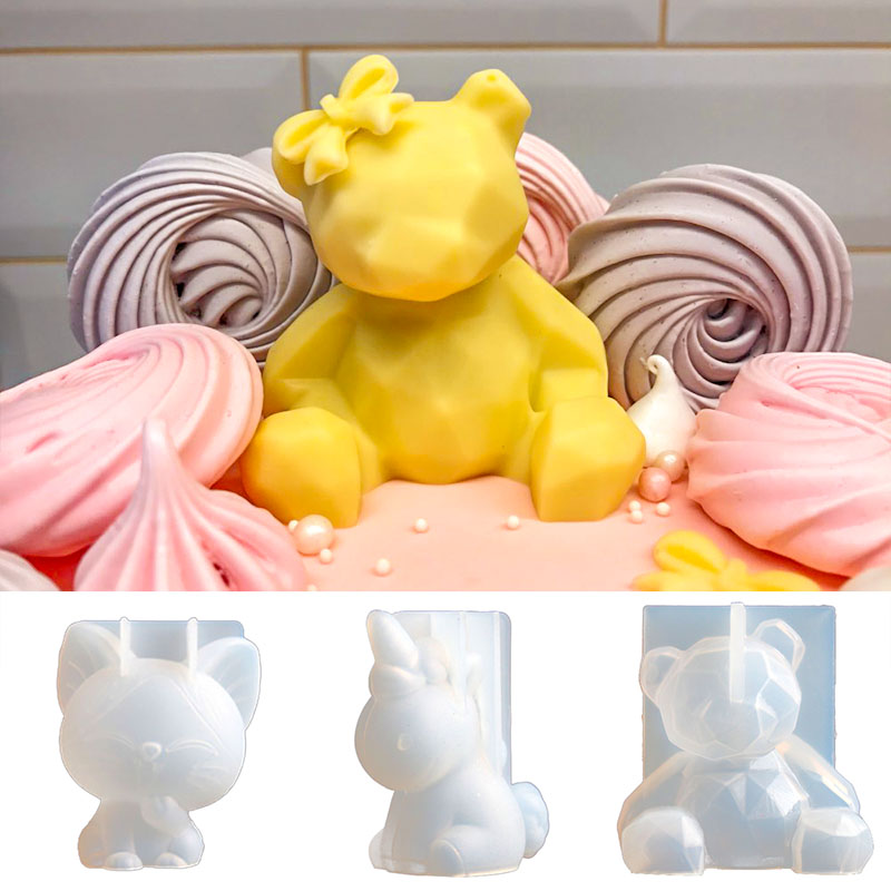 3D Stereo Bear Silicone Mold D - Soap Making Things บทวิจารณ์และราคา