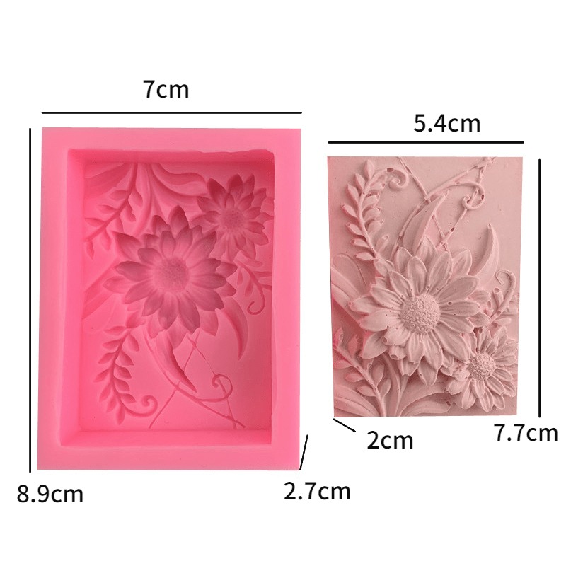 1pc 3D Square Rose Flower Sili - Soap Making Book For Beginners บทวิจารณ์และราคา