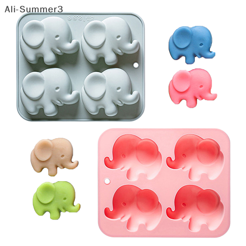 4-hole Baby Elephant Silicone  - Soap Making Silicone Molds บทวิจารณ์และราคา