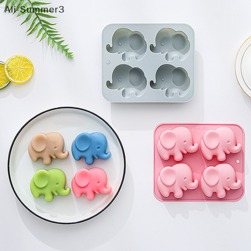 4-hole Baby Elephant Silicone  - Soap Making Silicone Molds บทวิจารณ์และราคา
