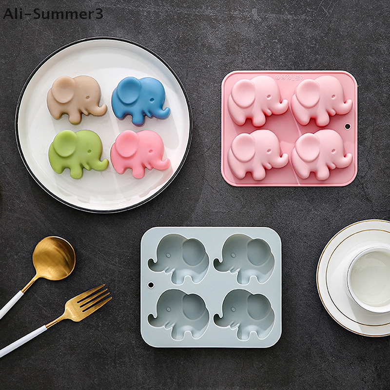 4-hole Baby Elephant Silicone  - Soap Making Silicone Molds บทวิจารณ์และราคา