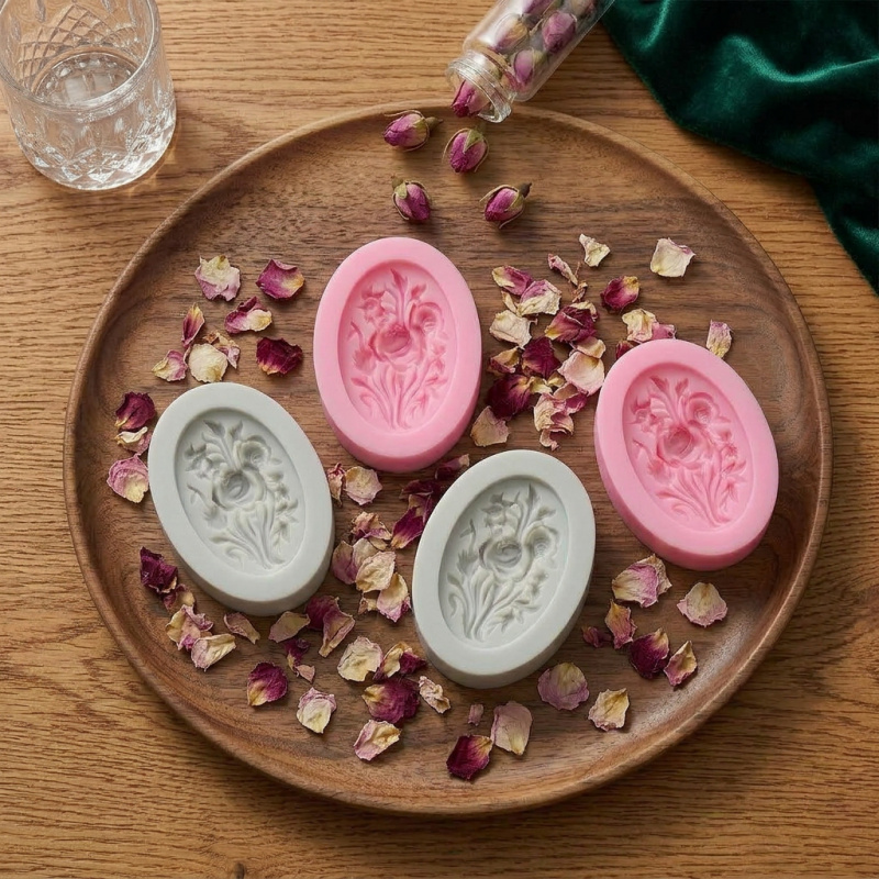 4 Silicone mold with flower sh - Soap Making Name บทวิจารณ์และราคา