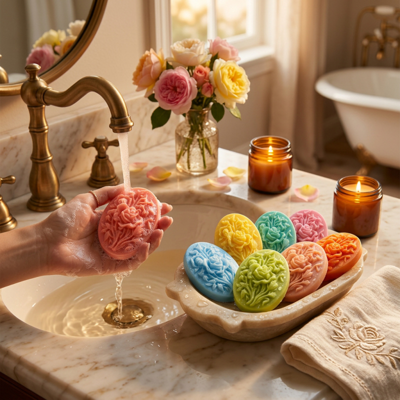 4 Silicone mold with flower sh - Soap Making Name บทวิจารณ์และราคา