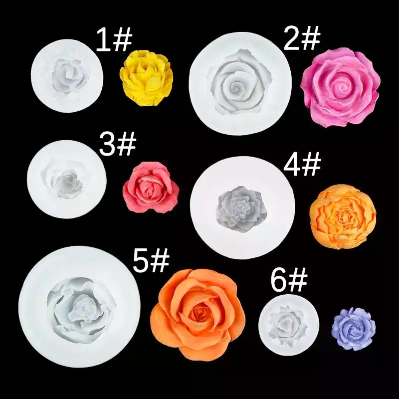 3D Rose Flower Silicone Candle - Soap Making Silicone Molds บทวิจารณ์และราคา