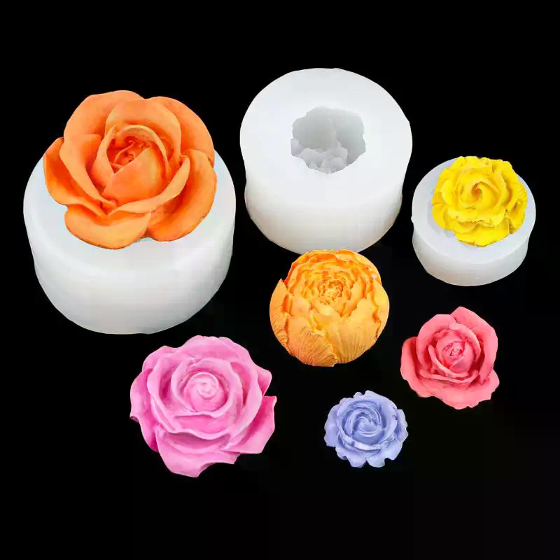 3D Rose Flower Silicone Candle - Soap Making Silicone Molds บทวิจารณ์และราคา