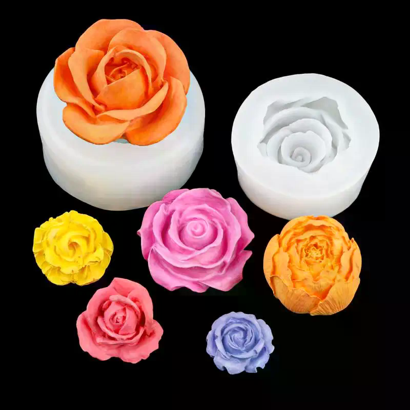 3D Rose Flower Silicone Candle - Soap Making Silicone Molds บทวิจารณ์และราคา