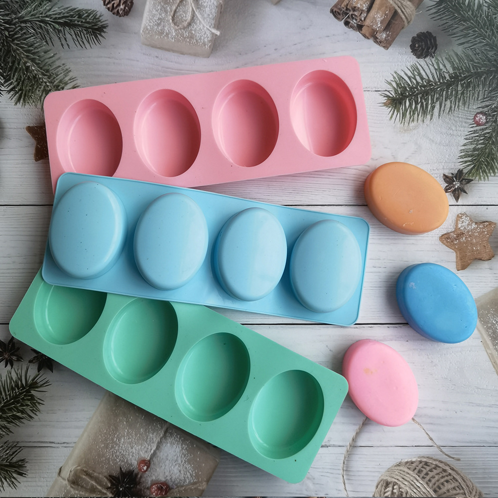 4 Cavities Oval Handmade Soap  - Soap Making Diy Kit บทวิจารณ์และราคา