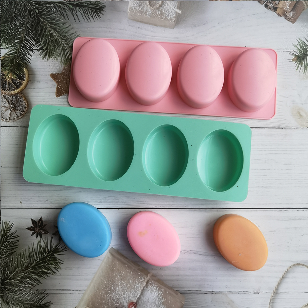 4 Cavities Oval Handmade Soap  - Soap Making Diy Kit บทวิจารณ์และราคา