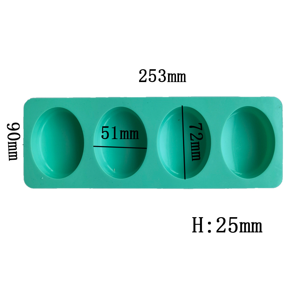 4 Cavities Oval Handmade Soap  - Soap Making Diy Kit บทวิจารณ์และราคา