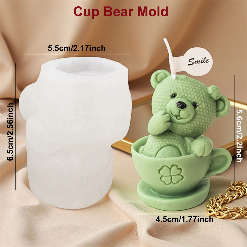 Teddy Bear in Cup Silicone Mol - Soap Making Jug บทวิจารณ์และราคา